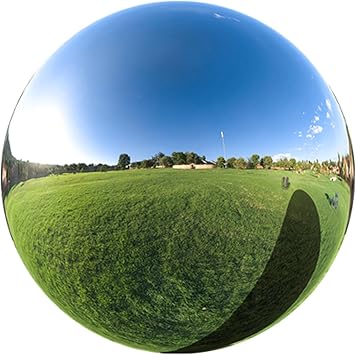 Stainless Steel Gazing Ball, Mirror Reflective Balls, Outdoor Hollow Out Ornament Ball, Home Garden Yard Lawn Party Seamless Sphere, Floating Pond Balls, Durable Polished Color Silver, S