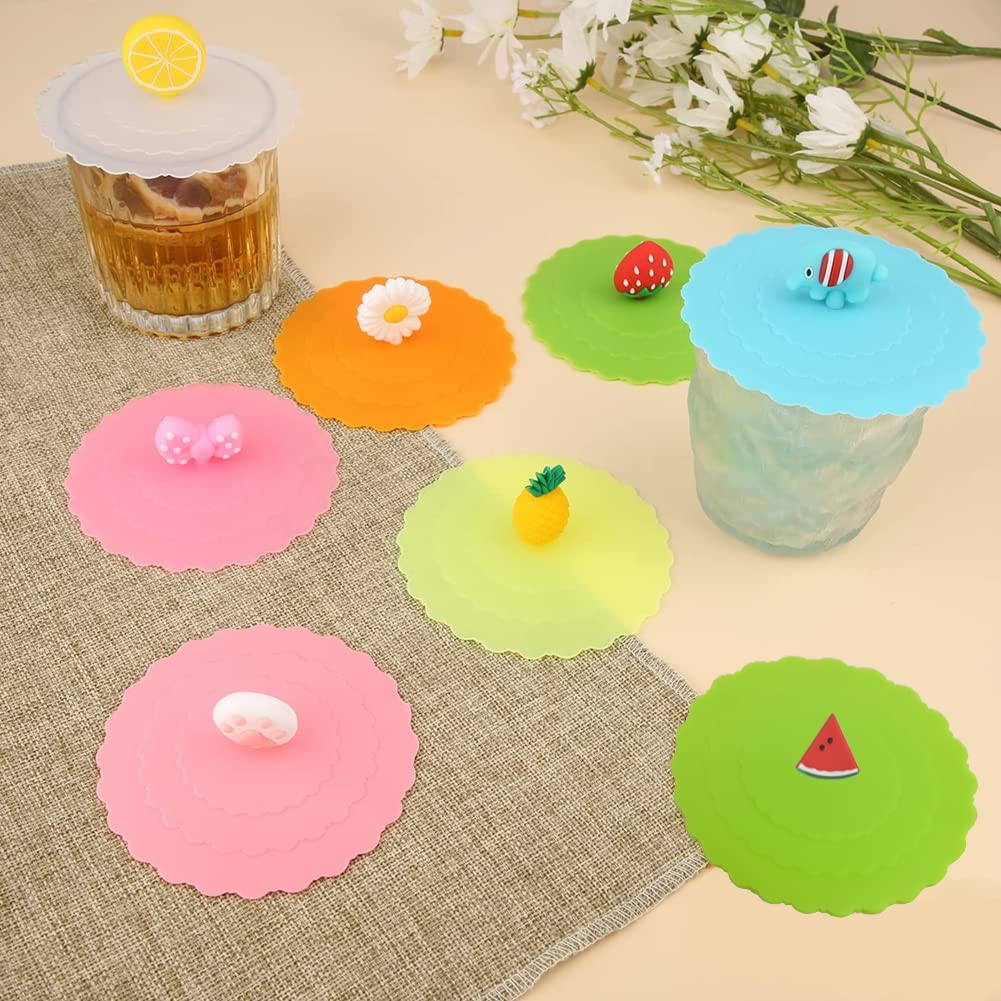 8 Coperchi In Silicone Per Tazze - Colorati, Riutilizzabili E Antiperso, Per Caffè, Birra E Vino - Foto 7