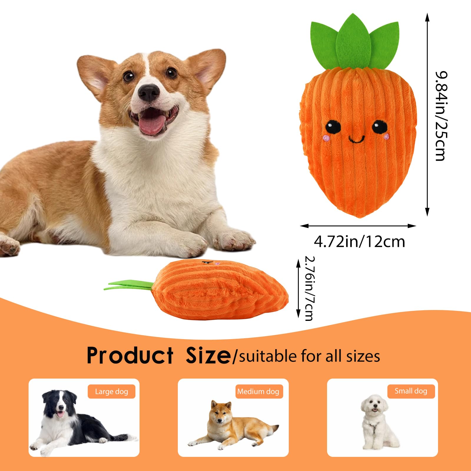 Andiker Carrot Dog Toys - Image 2