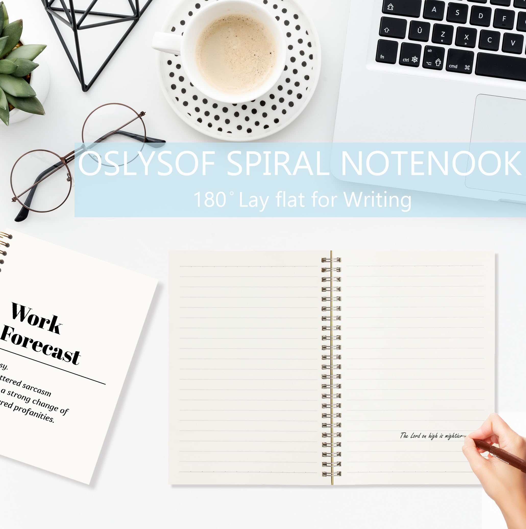 OSLYSOF Lustiges Spiralnotizbuch, Arbeitsnotizbücher für Notizen, lustiges Bürobedarf, lustige Bürogeschenke für Kollegen, Arbeitstagebuch, 14 x 21 cm mit 164 Seiten