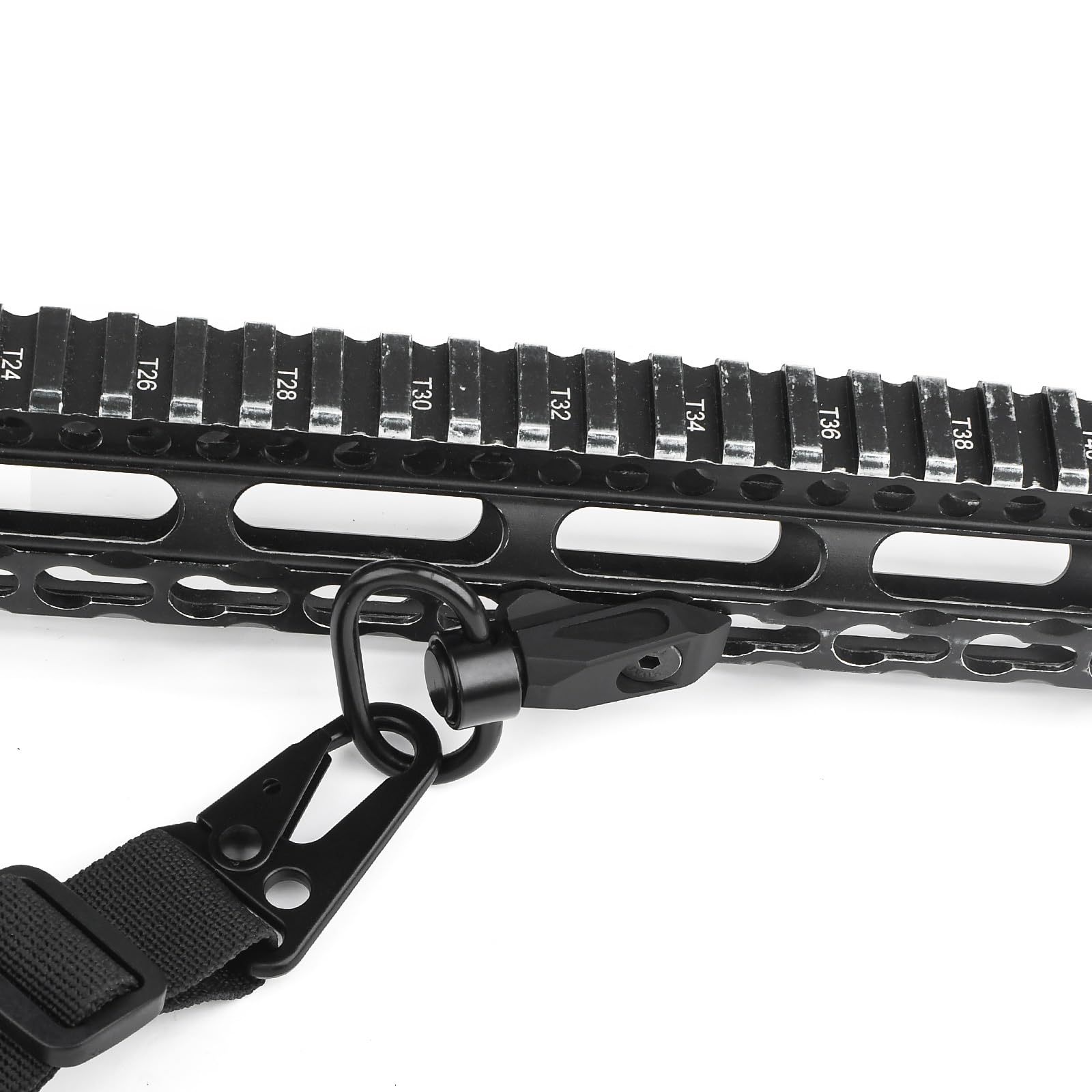 QD Sling Swivel Mount 30°Bevelled, Adattatore Tattico per Montaggio Fionda su Rotaia a Sgancio Rapido per Sistema Ferroviario MLOK/KEYMOD, Nero