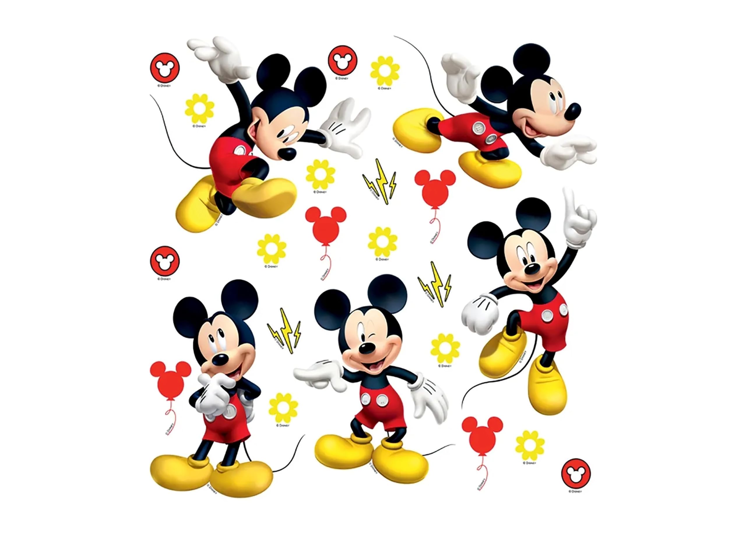 Mickey Mouse AG Design - Wall Sticker Disney – Self Adhesive - Disney wall decal – 30x30 cm/12x12 inches, 1 part – DKs 3802