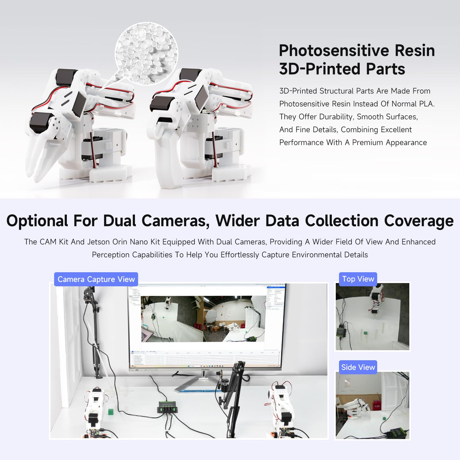 Waveshare SO-ARM101, Open-Source 6-Axis Robotic Arm, Native Support for Hugging Face LeRobot, High-Torque Bus Servo, Photosensitive Resin 3D-Printed Parts, 3DP Parts Kit (SE)