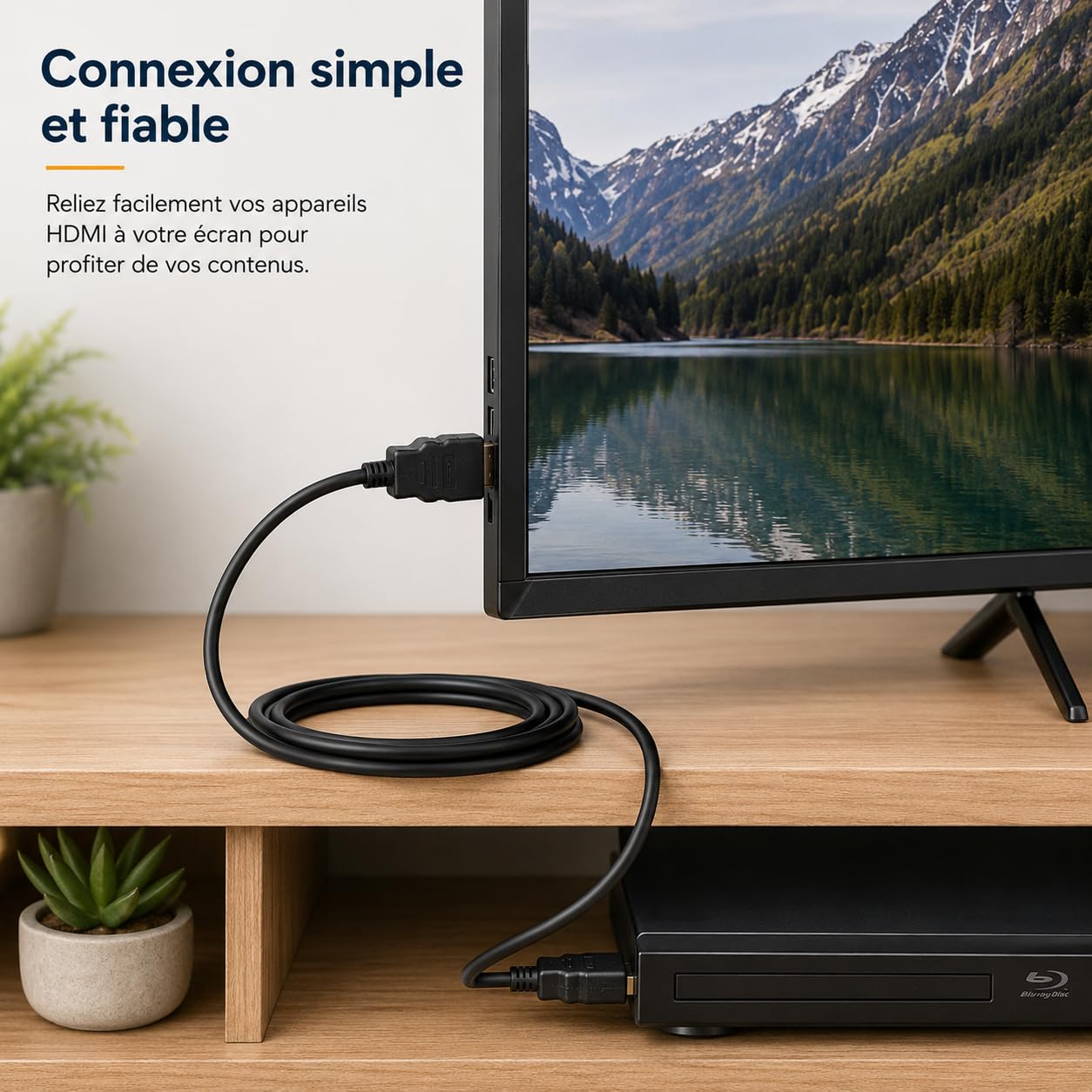 Cordon vidéo HDMI - Câble de 1.5m - Image & Son - Lot de 1
