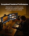 Lexar Thor Pro 1TB SSD, M.2 2280 PCIe Gen4 NVMe SSD, Jusqu'à 6,000MB/s, Stockage de haute performance Internal Solid State Drive, Compatible avec PS5, portable & Bureau, pour les joueurs et les créateurs