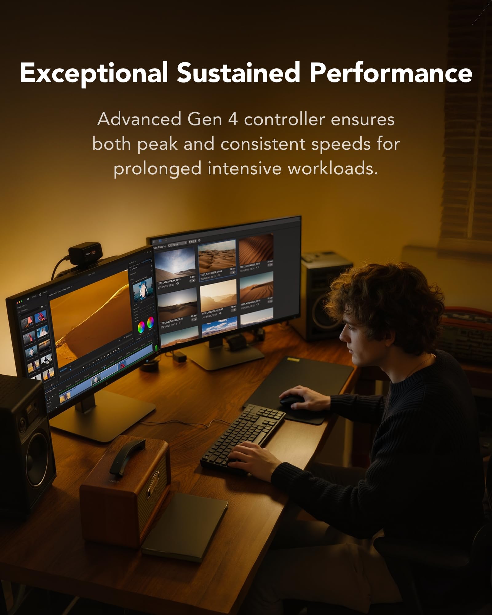 Lexar Thor Pro SSD 1 to, M.2 2280 PCIe Gen4 NVMe, jusqu'à 6000 Mo/s, Disque SSD Interne Hautes Performances, Compatible avec PS5, Ordinateurs Portables et de Bureau, pour Joueurs et Créateurs