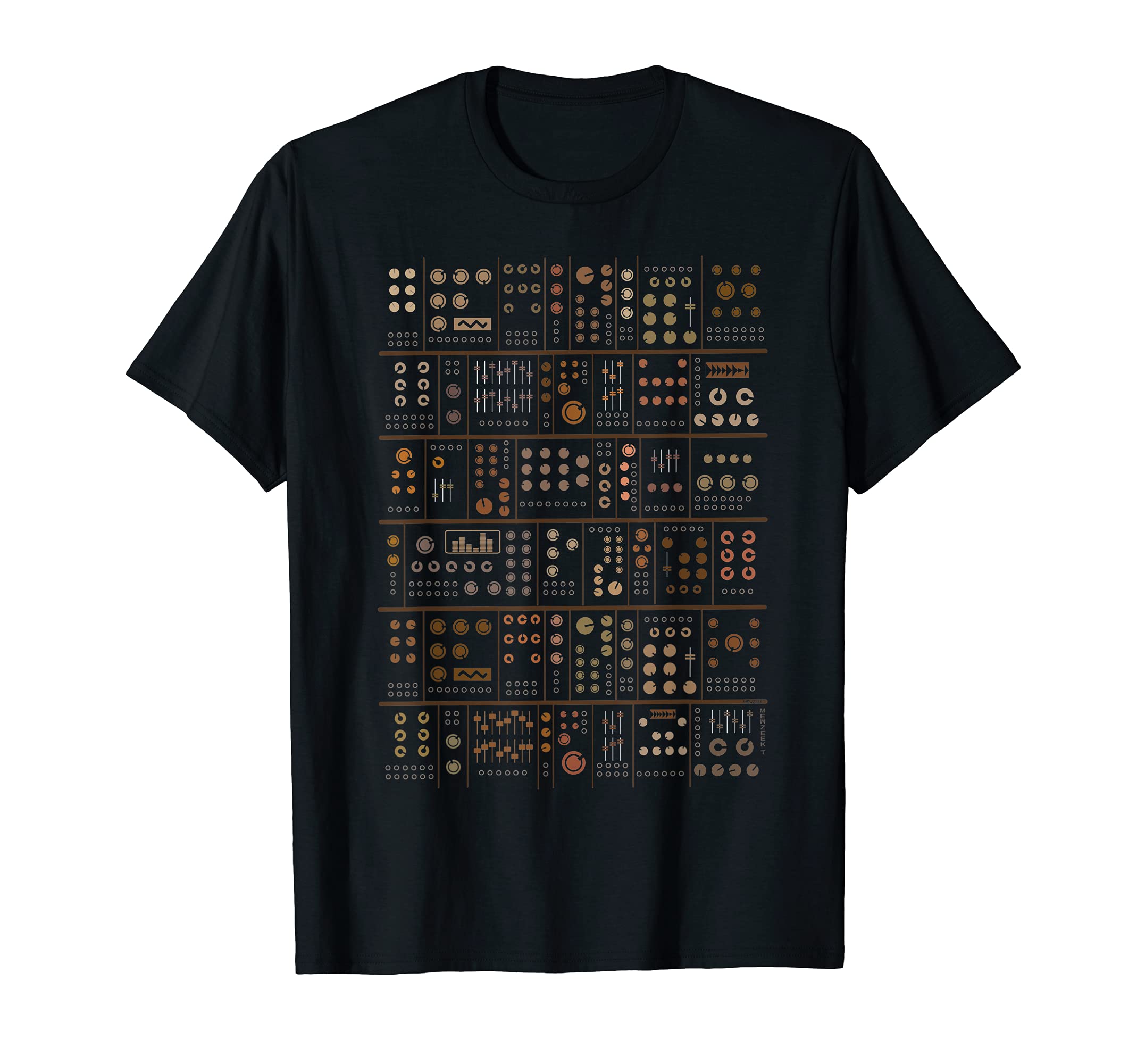 Synthesizer and Drum machine Clothing by Mewzeek TModular Synthesizer Player T-ShirtOEKO-TEX STANDARD 100