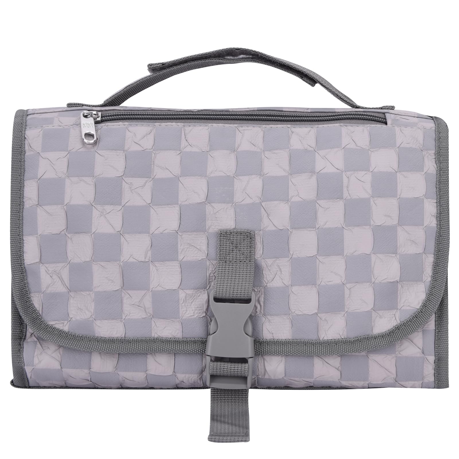 Bebamour Fasciatoio portatile con salviettine tascabili da viaggio con cuscino per la testa per neonati impermeabile pannolini fasciatoio essenziali per neonati,Khaki