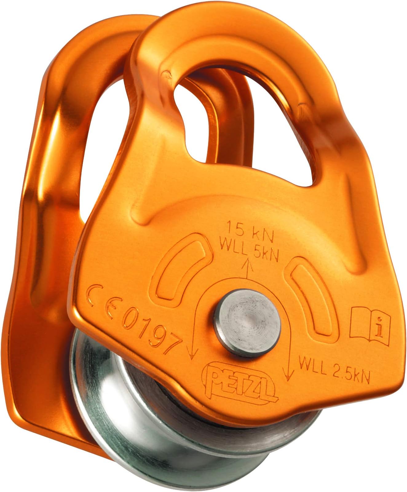 Petzl, Mobile, Ultra-Compact Pulley (Old Version), Yellow