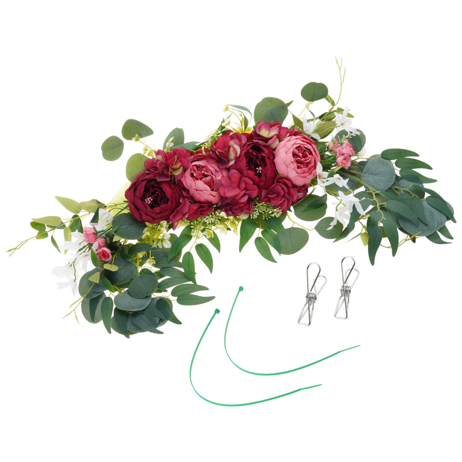 NEXAVKPR Artificial Flower Swag for Wedding Reception Backdrops Party Table Decoration Wedding Welcome Sign Flower Arrangement Party Decoration