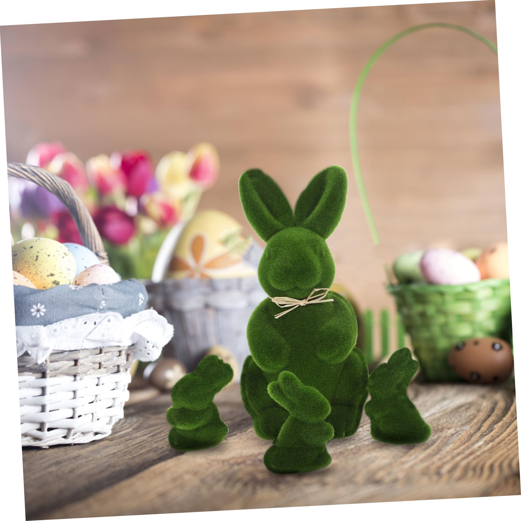 ULTECHNOVO 12pièces Décoration De Pâques Lapin Mousse Simulé pour Bureau Mariage Et Bureau Ornement De Table Adorable pour Salon Et Chambre