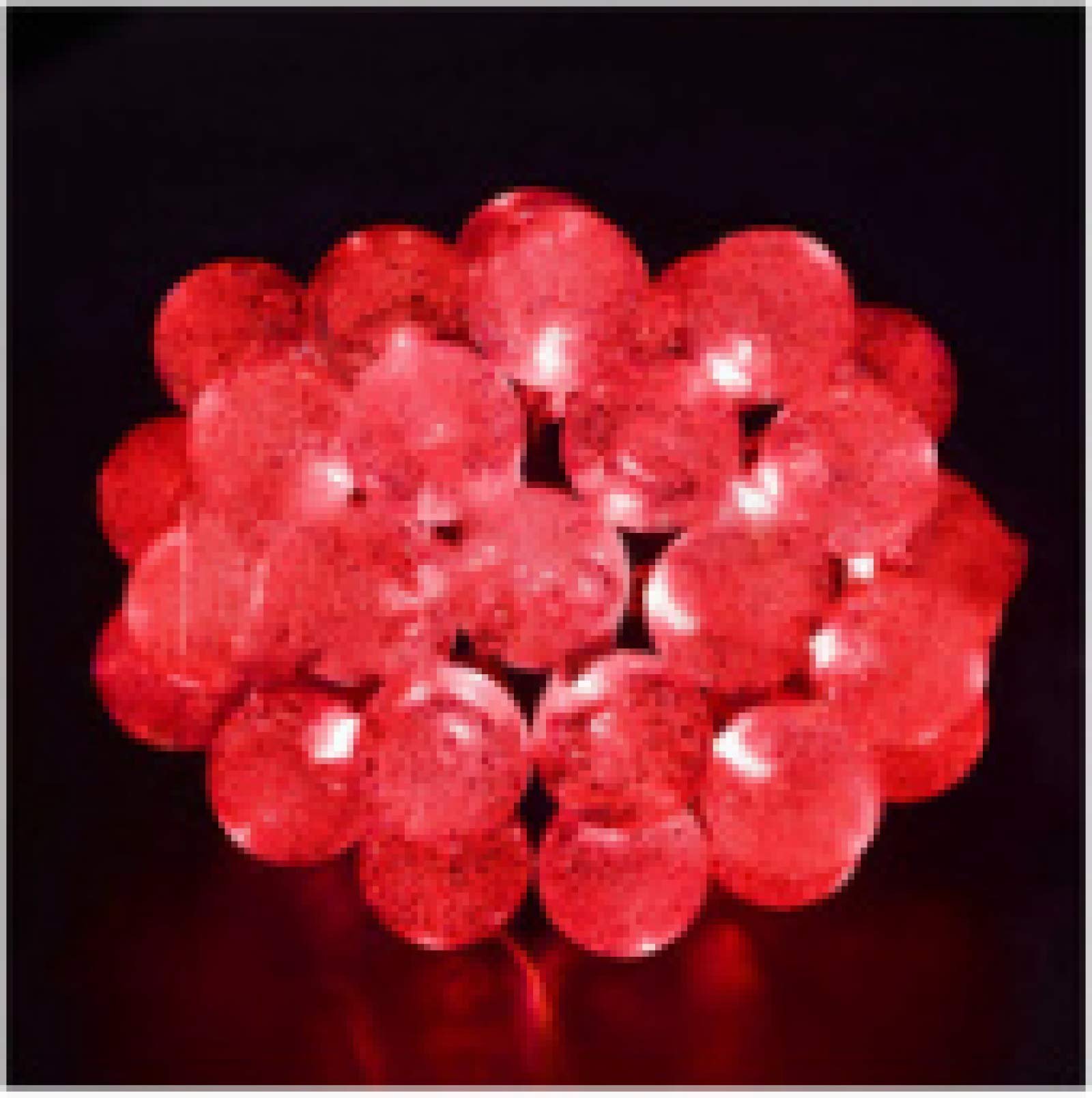 String Light, Zewnętrzne i wewnętrzne LED Solar String Lights LED, 20 świateł, Solar Ball Light, Przezroczyste Kryształowe Kule, Czerwone, 30 LED
