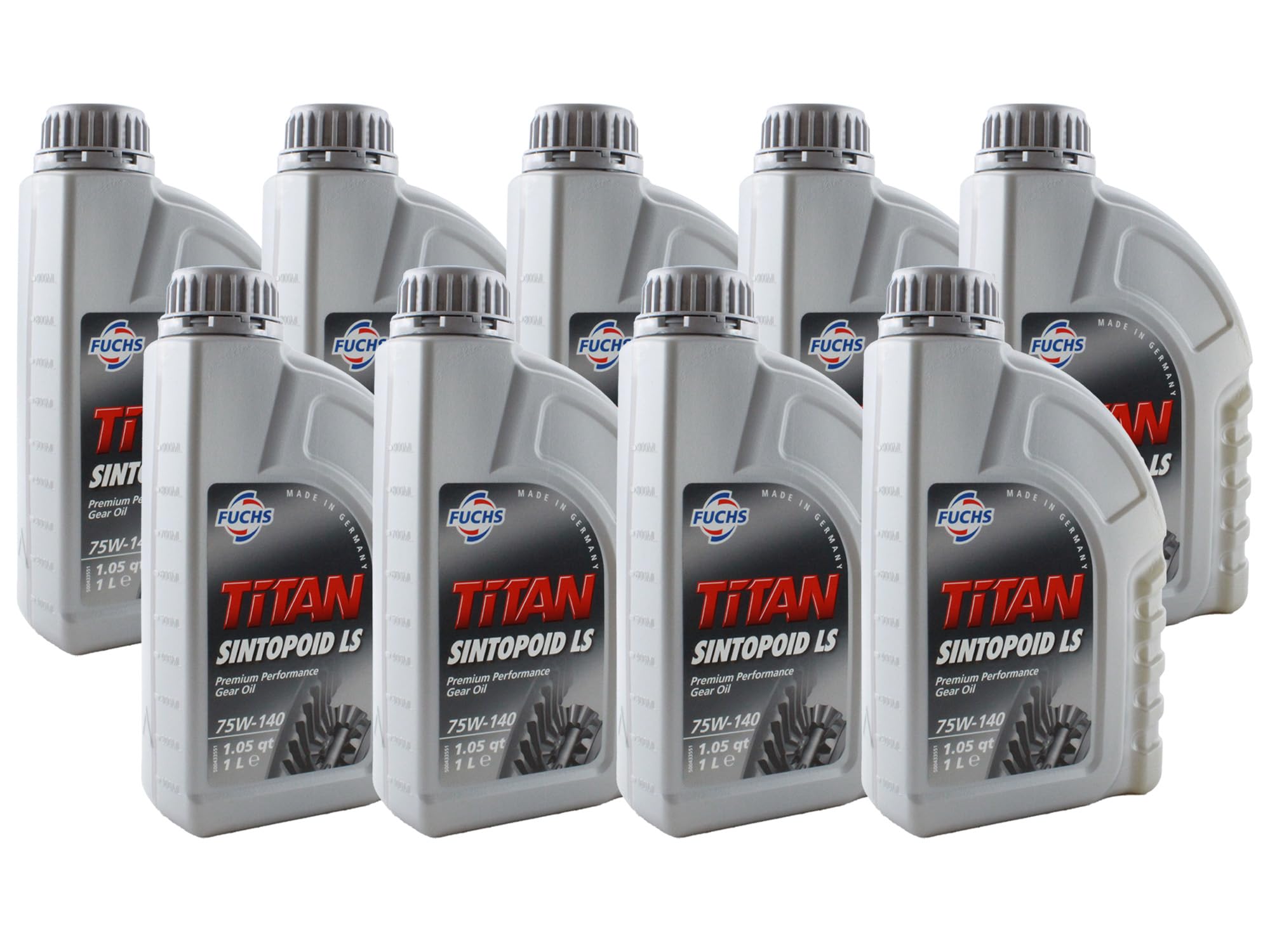 Fuchs 9 Liter TITAN SINTOPOID LS SAE 75W-140 Gear Oil (9 x 1L)
