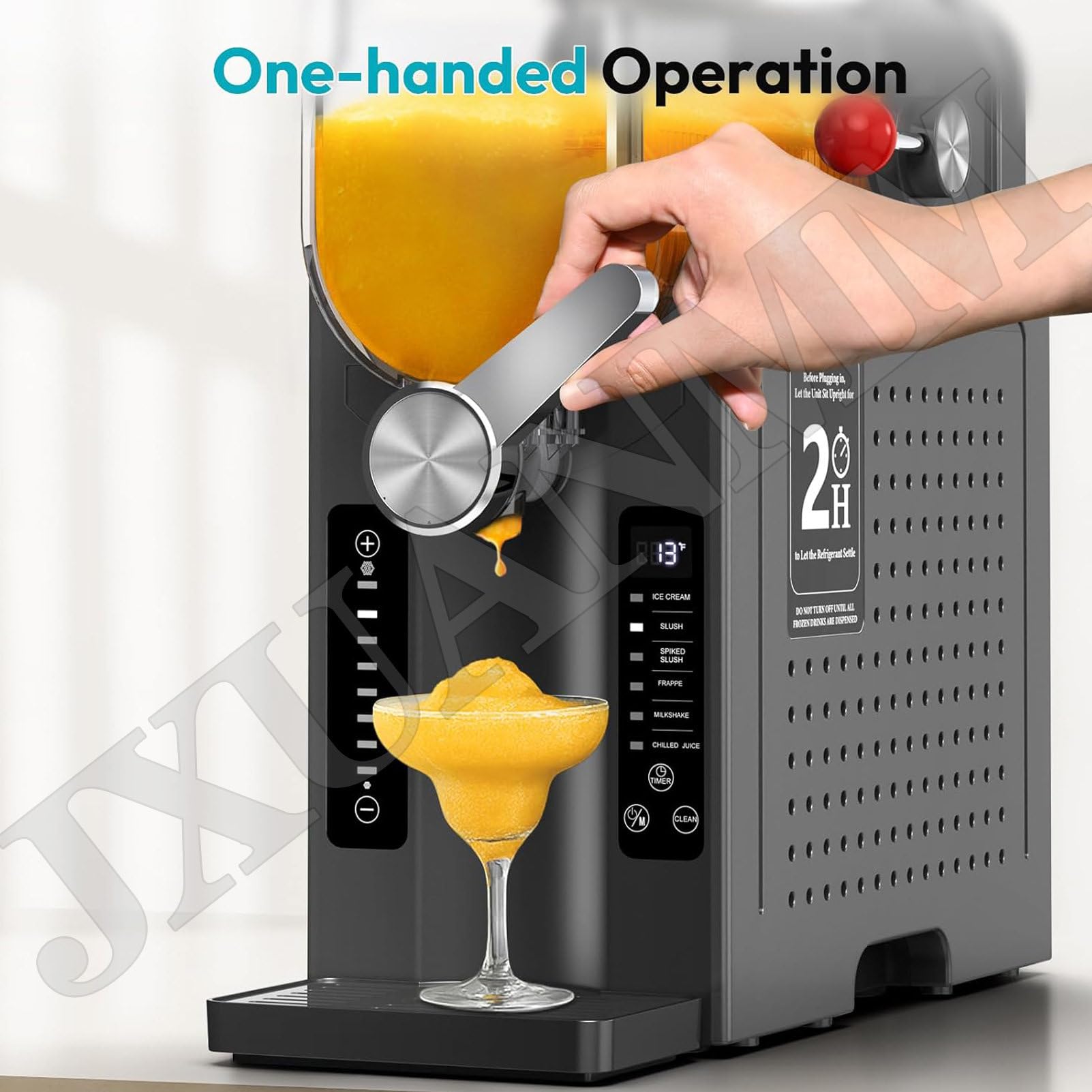 Machine a Granita, 6-in-1 Slush Machine, Capacité 2.5L, 6 Programmes Prédéfinis, pour Maison Restaurant Café, 220V,42cm(L) x19cm(W) x42cm(H)