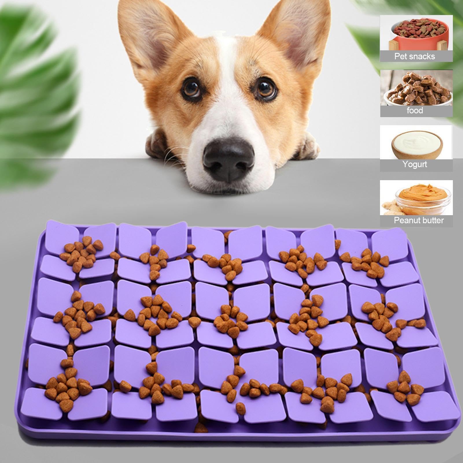Hunde-Rick-Matte, starke Saugkraft, langsame Futtermatte, -Futtermatte für Haustierduschen, zuschneidbarer Lecken und beruhigender Butterspender