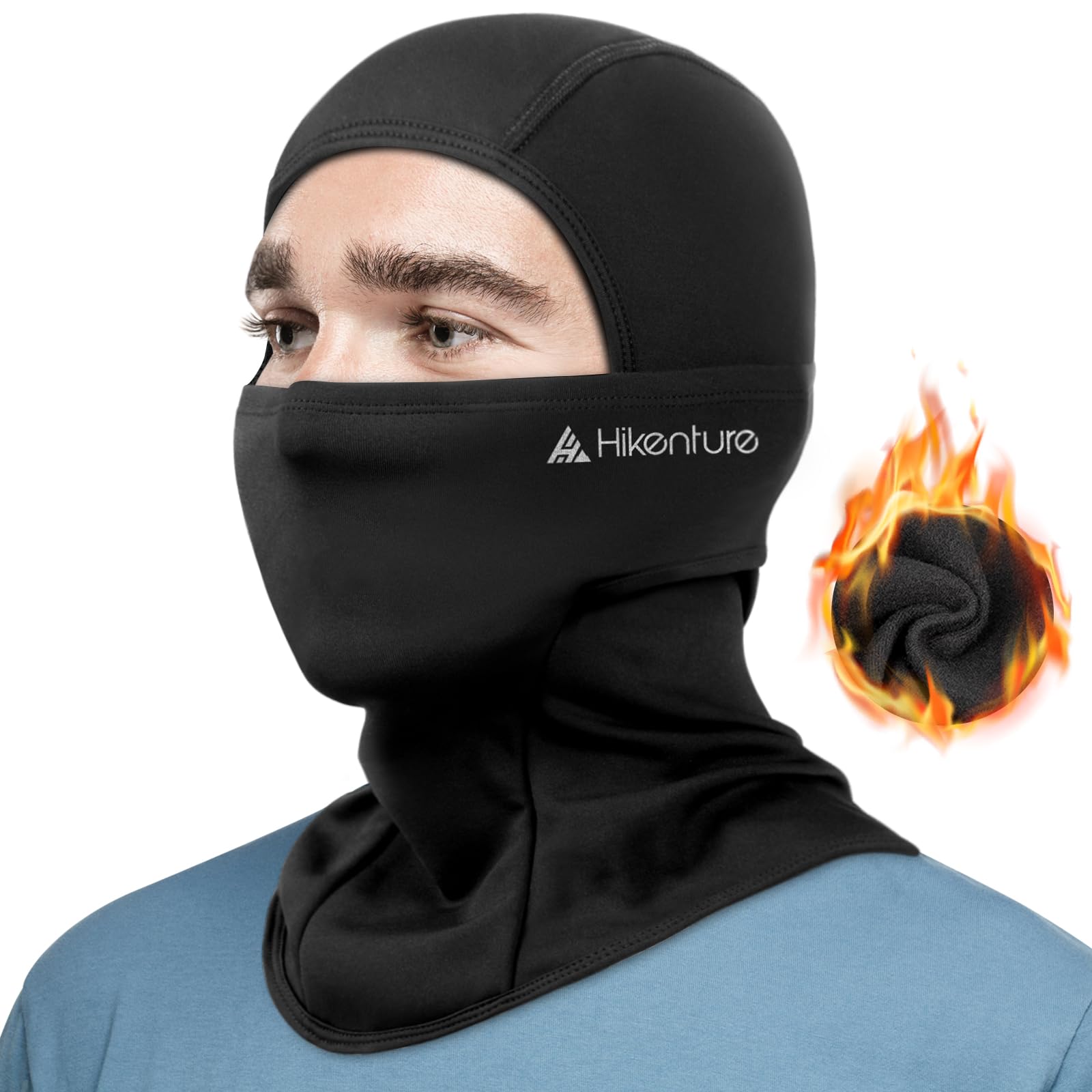 Cagoule Hiver Polaire Coupe-vent - Unisexe - Pour Ski, Moto, Running - Taille 54-62cm