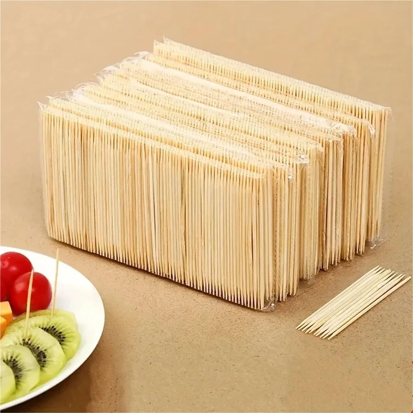 Palillos de Dientes, Palillos de Dientes Madera, 6000 Uds., Palillos Desechables bambú Natural for Limpieza, Cocina, Restaurante, Hotel y Uso Familiar