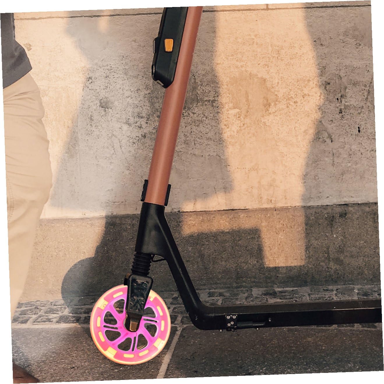 Zerodeko Ruedas de Repuesto para Scooter de Pu Iluminadas de Alta Elasticidad Buena Estabilidad y Larga Duración para Uso en Carreteras y Plazas, Paquete de 2 Piezas