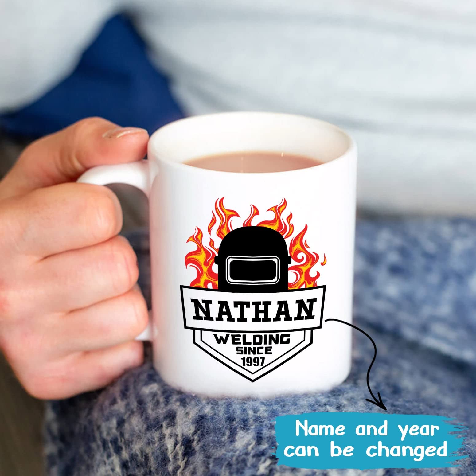 Customized Welding Mug, Personalized Welding Coffee Cup, Welding Mug Gift, Unique Welder Mug Gift For Men/Welders, Welding Birthday Gifts, Welding Ceramic Mug, Welder White Mugs 11oz 15oz