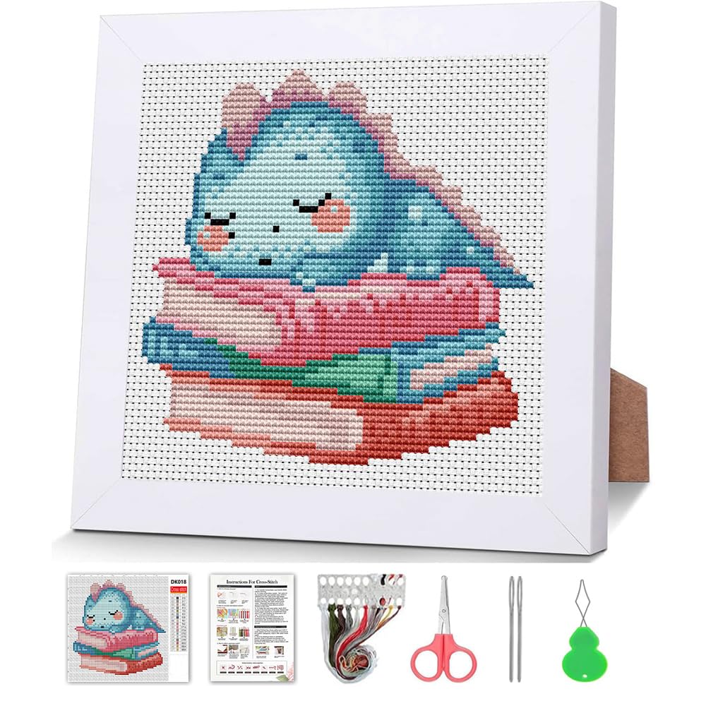 Beginner Cross Stitch Kits - Sloth Stamped Art -18 Beginner Cross Stitch Kits - Sloth Stamped Art -18