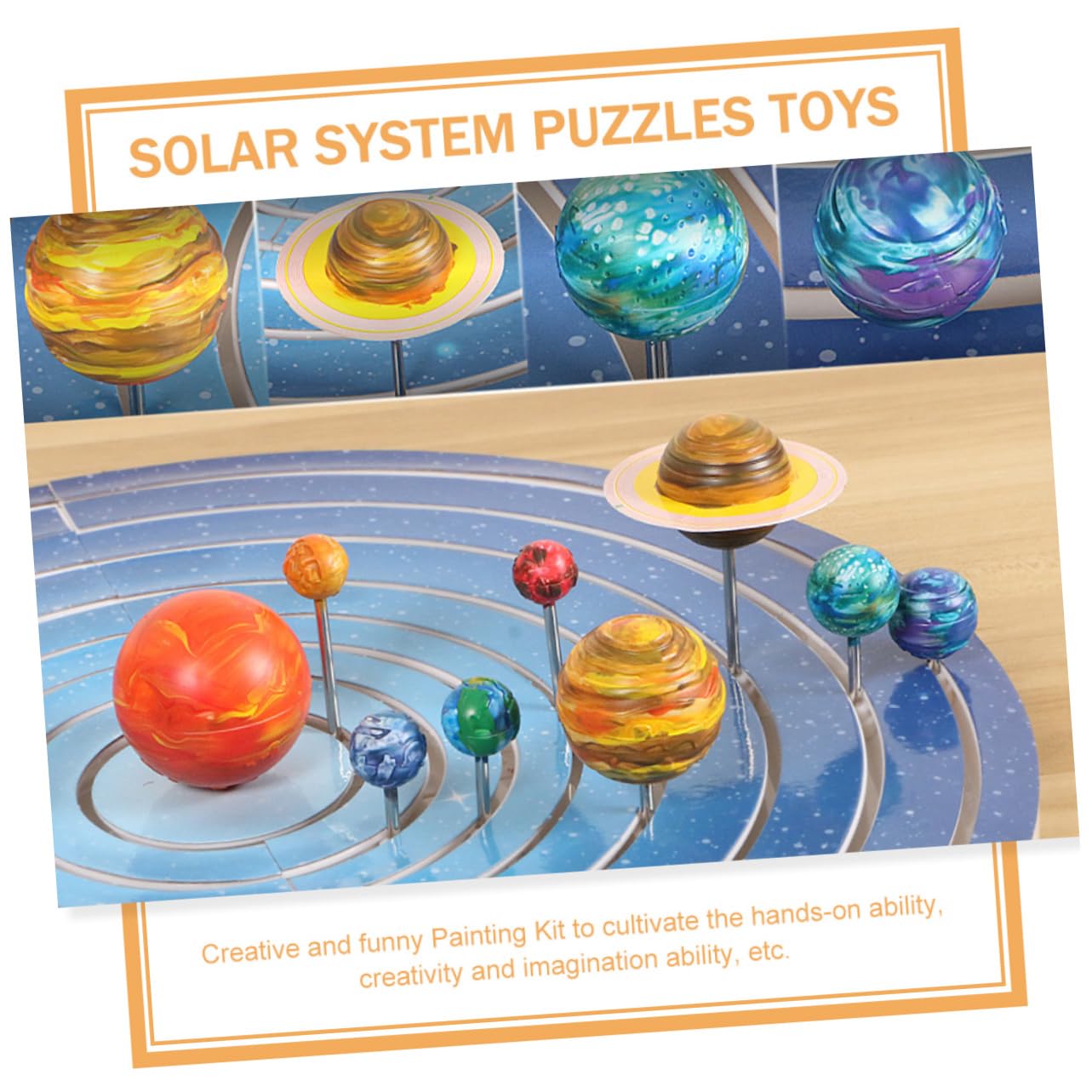 Kit de Pintura del Sistema Solar para Niños 8 Planetas en Plástico Blanco, Fácil de Pintar y Armar, Adecuado para Proyectos DIY y Juegos Infantiles Educativos