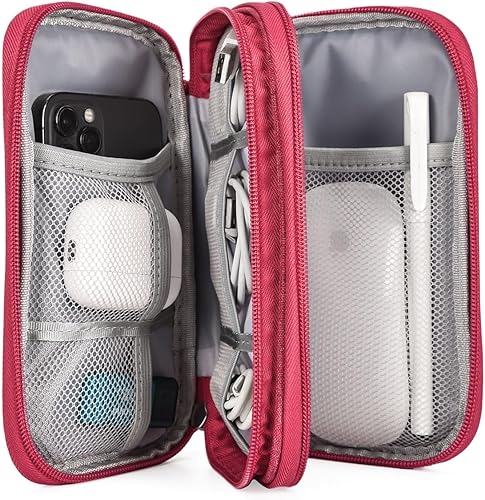 Miniatura 5 de Organizador electrónico para cable de viaje, bolsa organizadora electrónica, bolsa organizadora de accesorios electrónicos impermeable para banco de