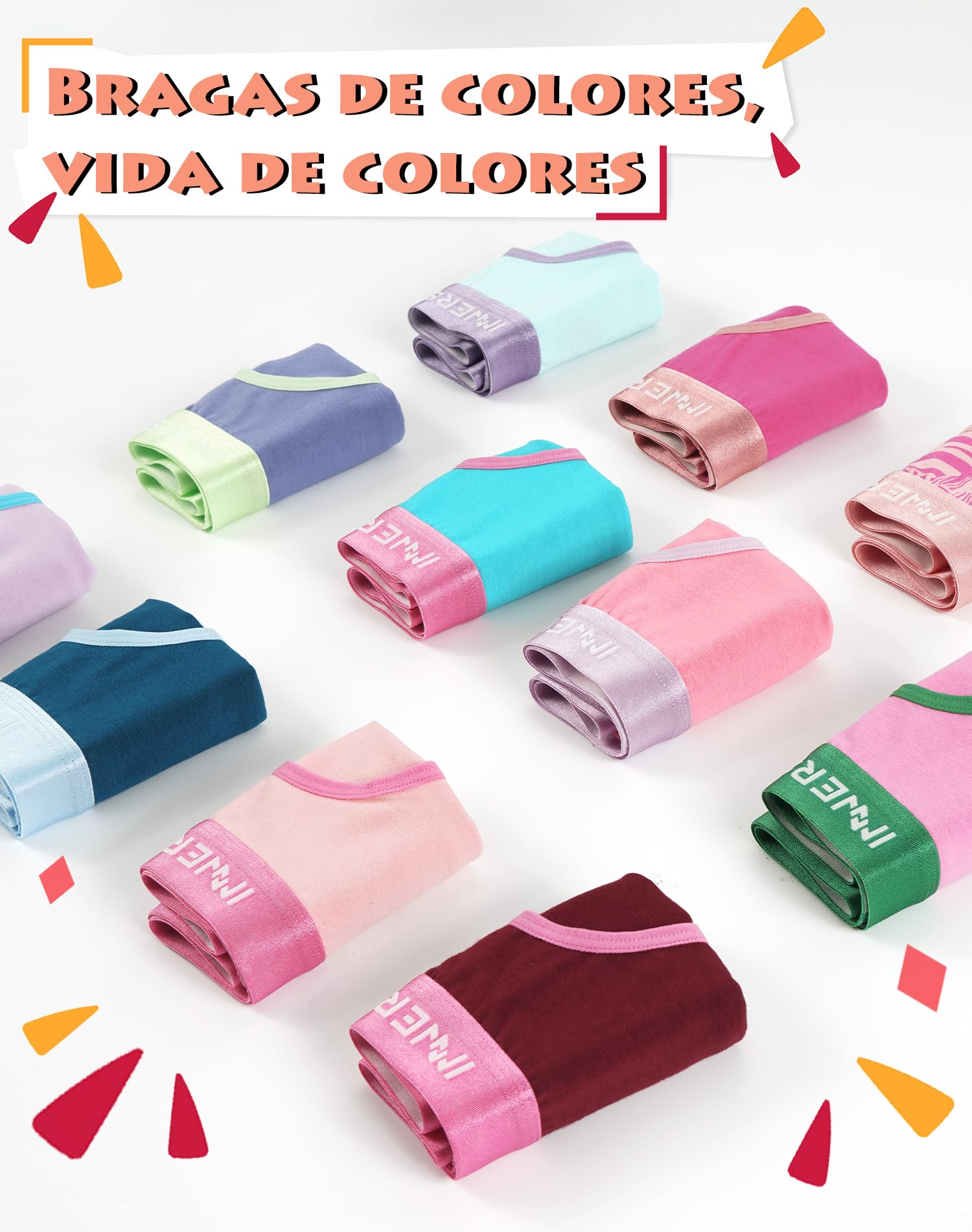 INNERSY Bragas Niña Adolescente Braguitas Algodón Cómodas Ropa Interior Deportiva Pack de 6