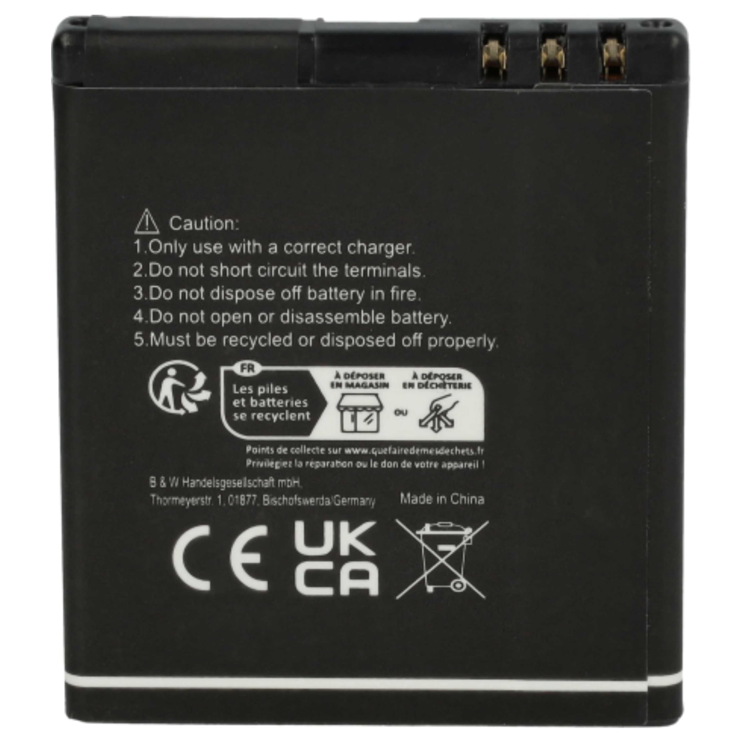 vhbw Akumulator kompatybilny z Bea-fon SL630 | SL640 telefon komórkowy smartfon telefon (1100 mAh, 3,7 V, litowo-jonowy)