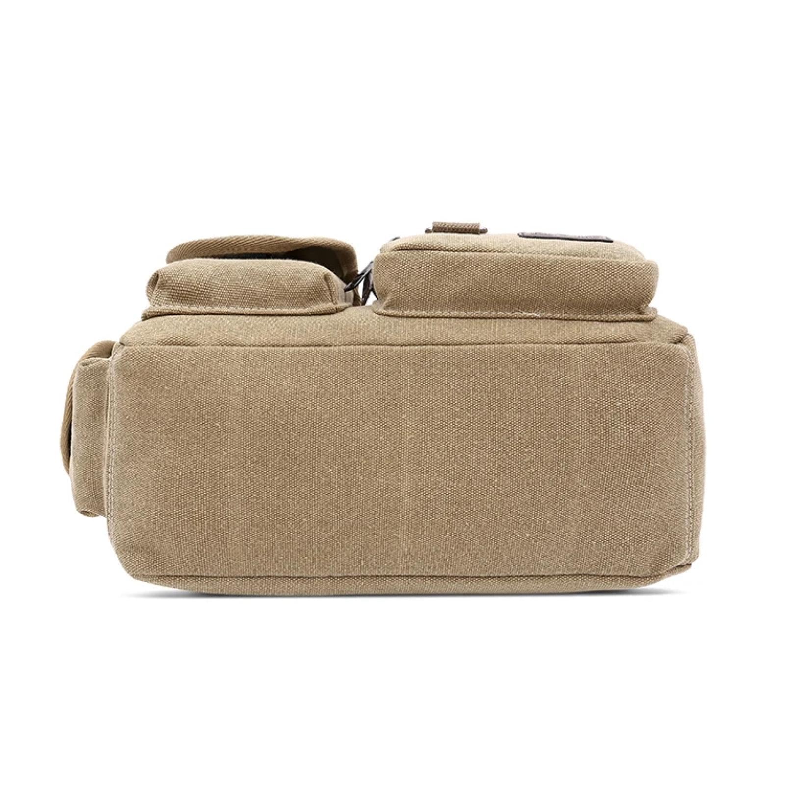 Sacs Banane Sac À Bandoulière en Toile Rétro pour Hommes Sac À Bandoulière De Voyage Décontracté Sports De Plein Air avec Bretelles Réglables