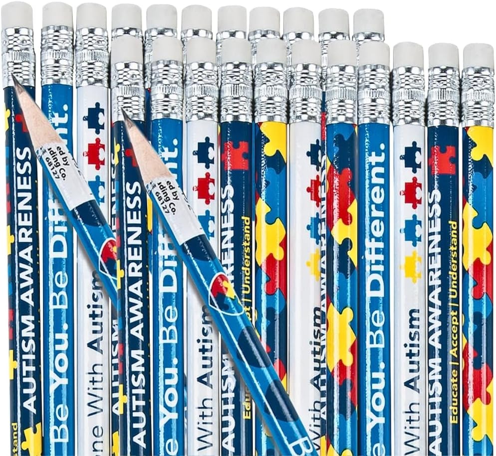 Fun Express Autism Awareness Pencils - 24 Pieces