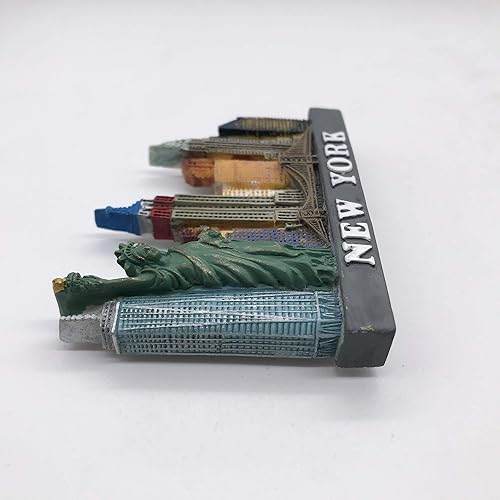 Miniatura 3 de Imán de nevera 3D de Nueva York de Estados Unidos, recuerdos de viaje turísticos, artesanías de resina hechas a mano, calcomanías magnéticas para