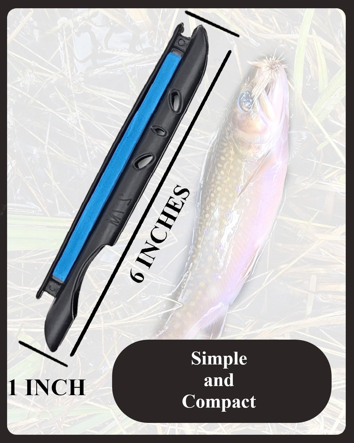 SUMATO Tenkara Blue Clip On Line Holder Kebari Line Winder Simple Line Keeper Fly Fishing Accessoriy Easy Fishing Pole Hook Keeper Single Pack