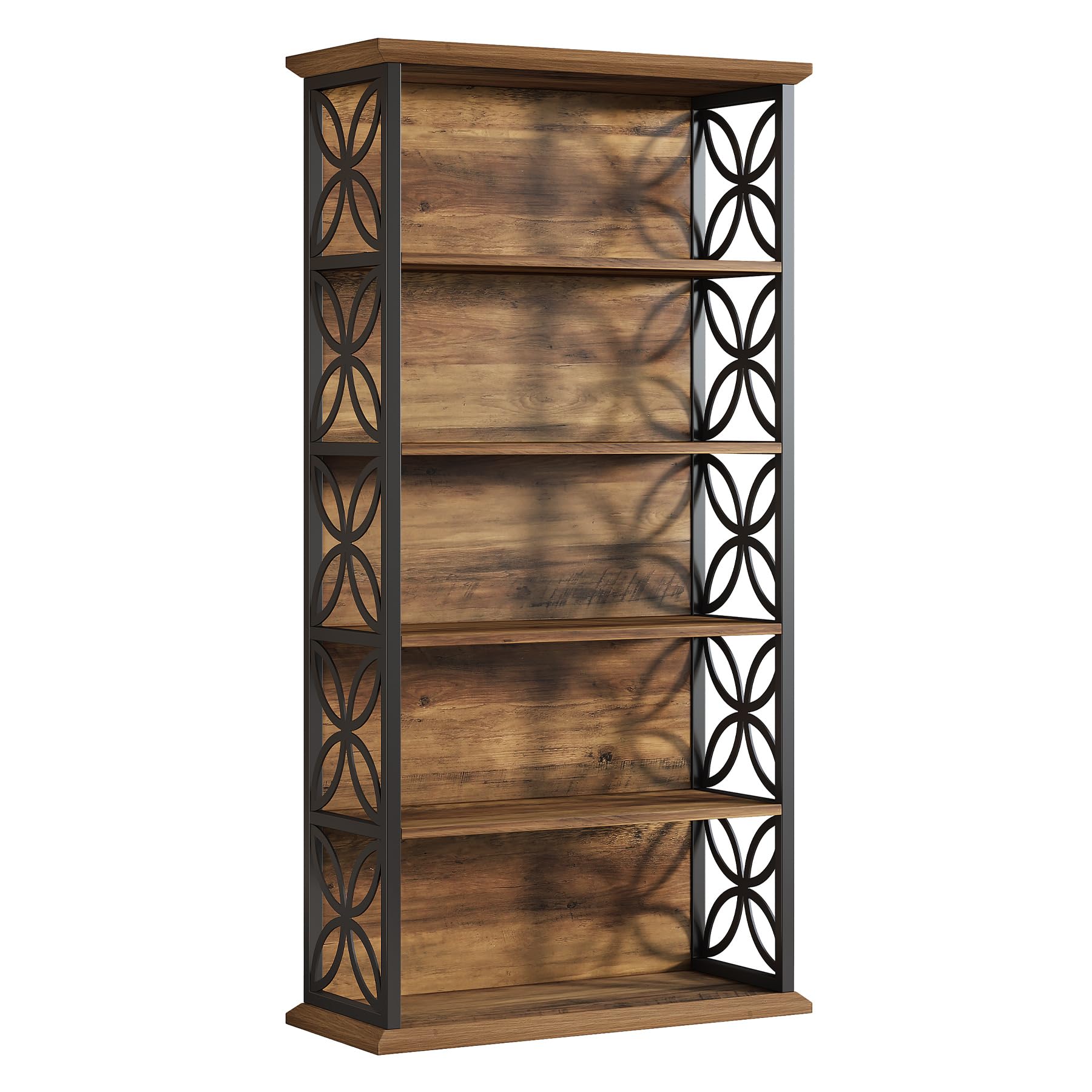 Tribesigns Bücherregal mit 6 Ebenen, 180,3 cm, industrielles Bücherregal mit Metallrahmen, freistehend, offene Aufbewahrungsregale für Zuhause, Büro, Wohnzimmer, Schlafzimmer