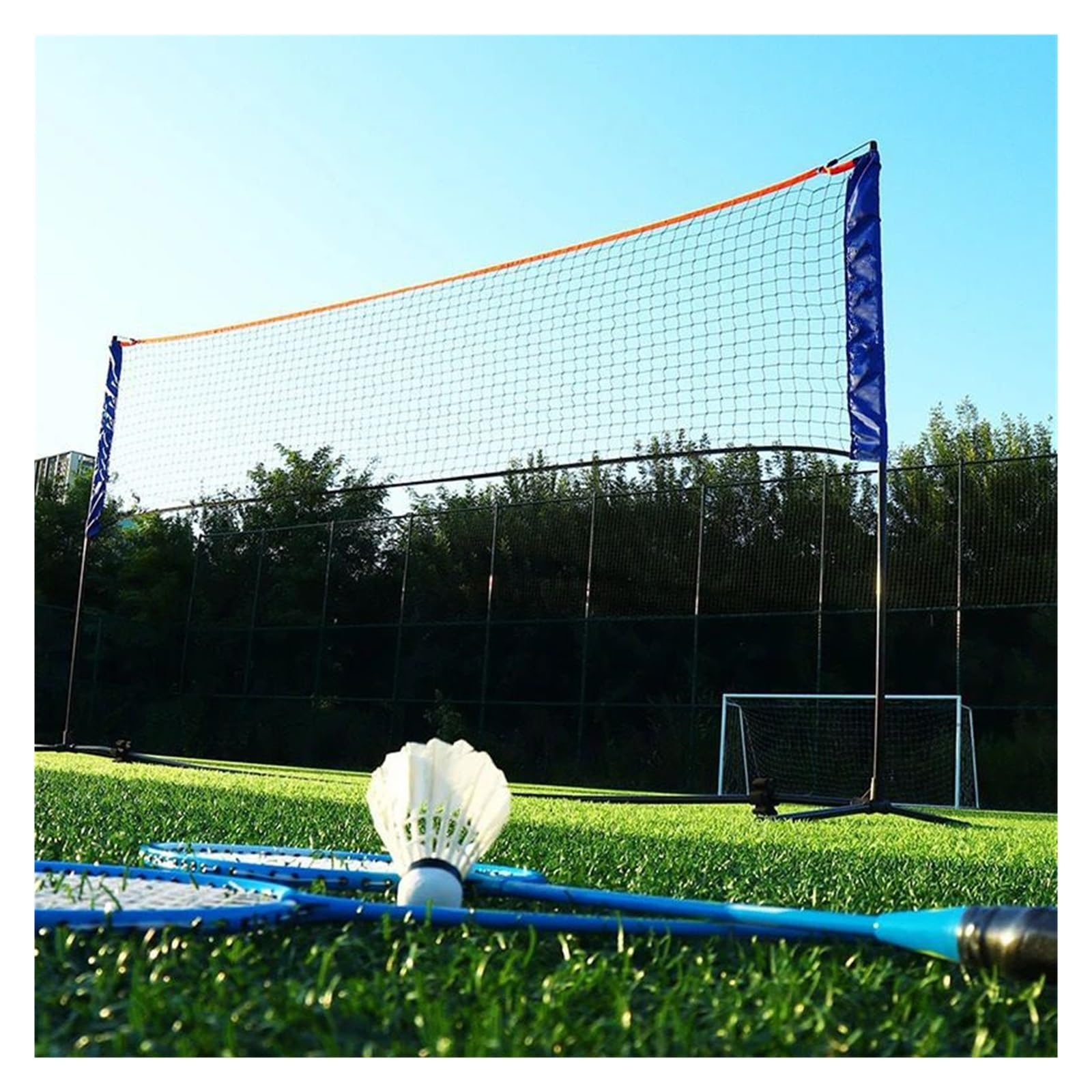 Rete da Badminton Portatile, Rete di Ricambio for Badminton, pallavolo, Tennis, Pickleball, Blu, 3,1-6,1 m(3.1m)