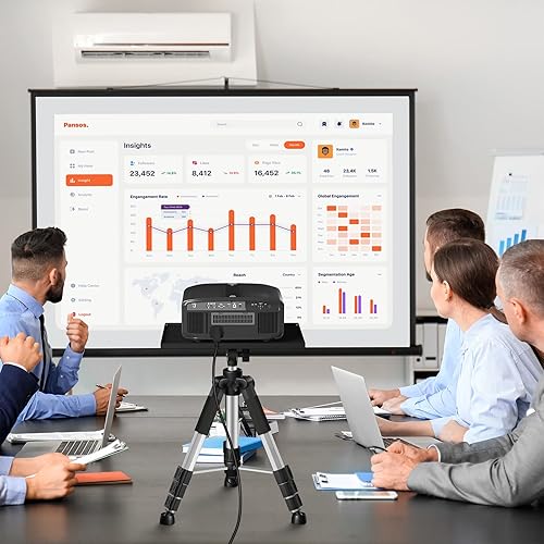 Miniatura 9 de Soporte para proyector, 2023 el último trípode para proyector ajustable de 17.6 a 51.4 pulgadas, soporte de trípode resistente para laptop, soporte
