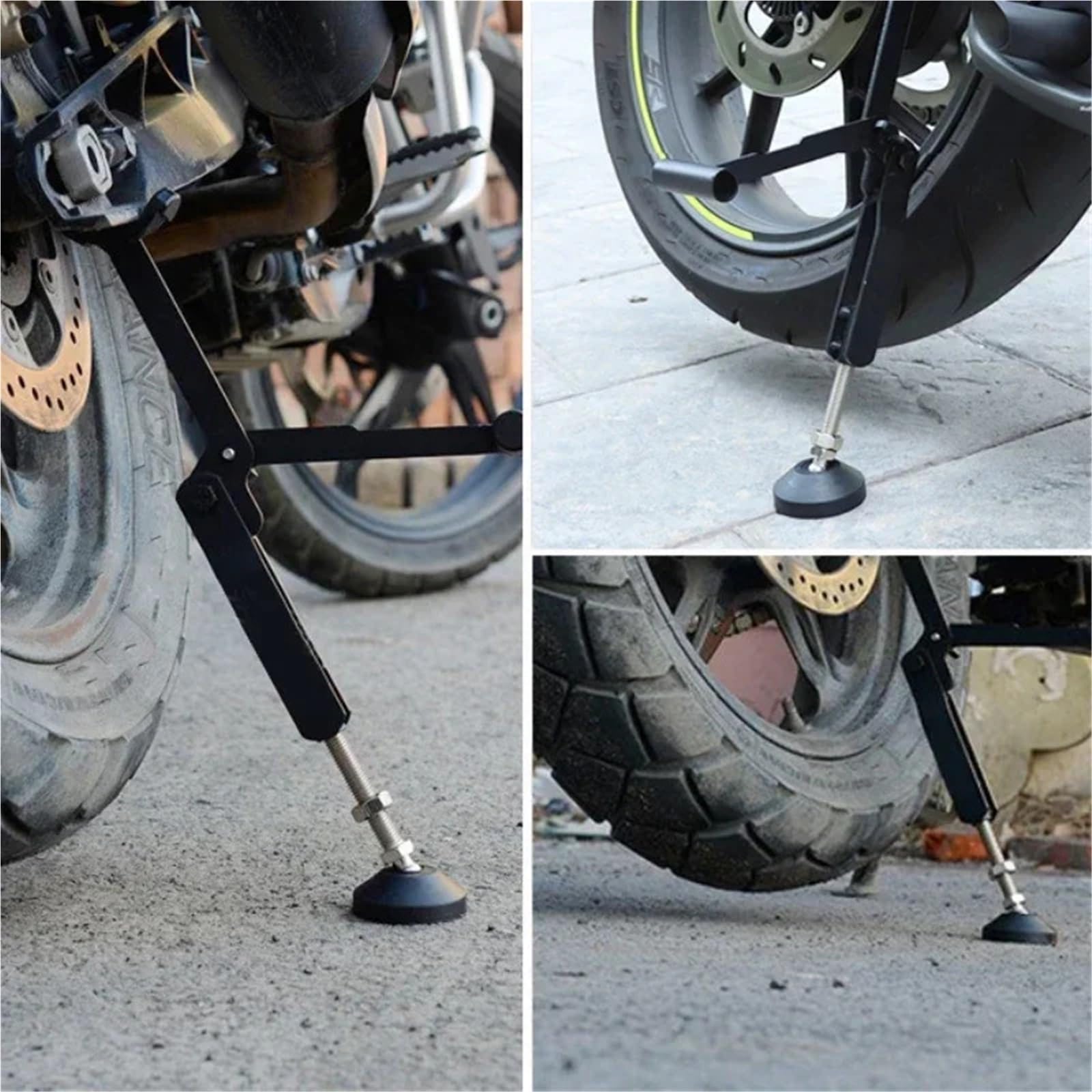 adapter podpórki Podpórka Pod Motocykl Koło Boczna Paddock Stajnia Konserwacja Do Parkowania Narzędzie Składane Przenośne Praca(Single rib)