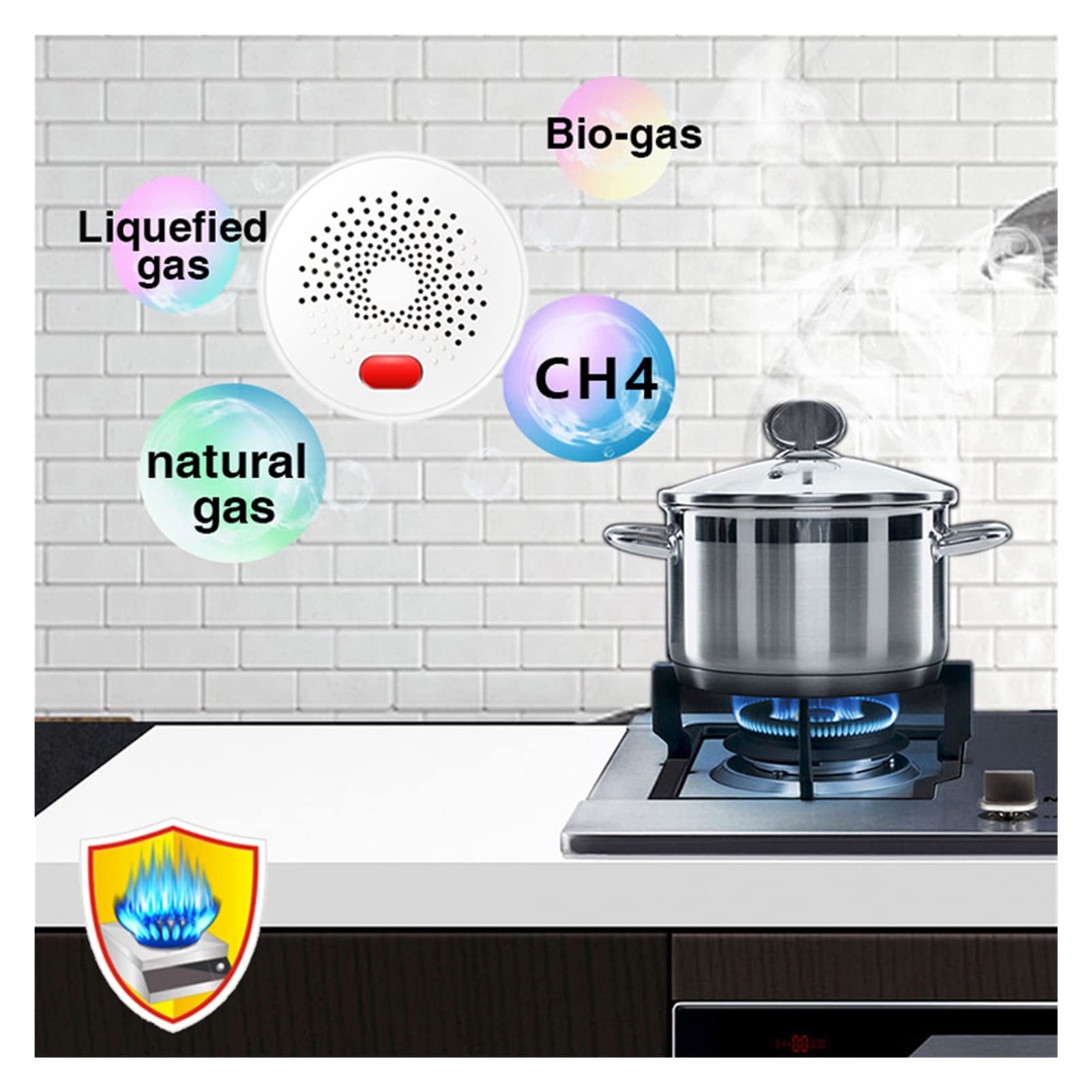 Smart Water Valve Spegnimento Smart WiFi Valvola dell'acqua Valvola del gas Spegnimento Garden Smart Rubinetto per acqua Irrigazione intelligente Elettrovalvola dell'acqua Telecomando WIFI (Color :
