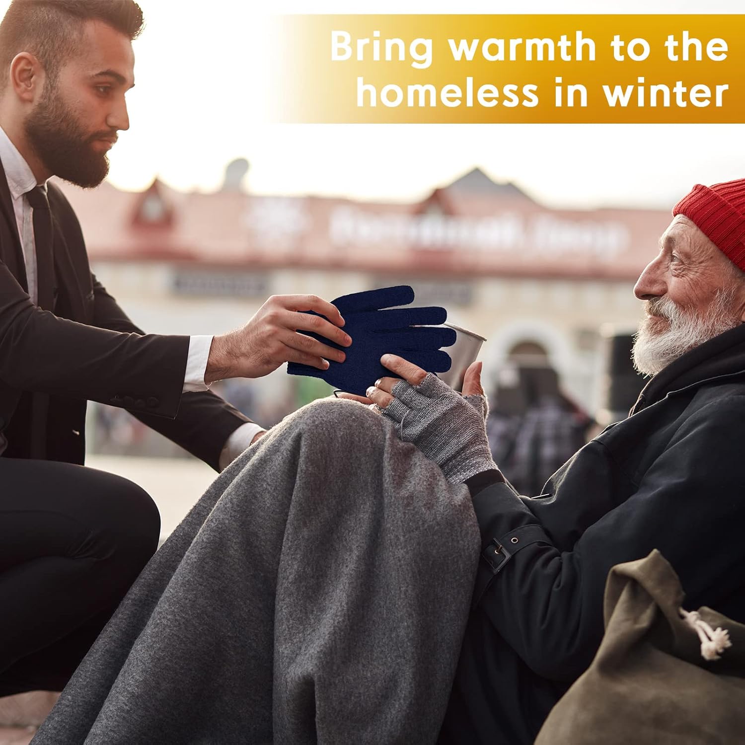 Handepo 100 Pairs Adult Knit Gloves Bulk Winter Warm Stretchy Gloves for Cold Weather Outdoor Sports Skiing Donation Gifts - Image 5