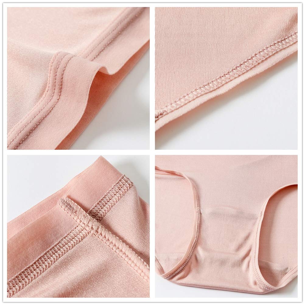 Slip Donna Vita Alta Mutande in 100% Seta Ultralight Culotte Antibatterico Confortevole Traspirante