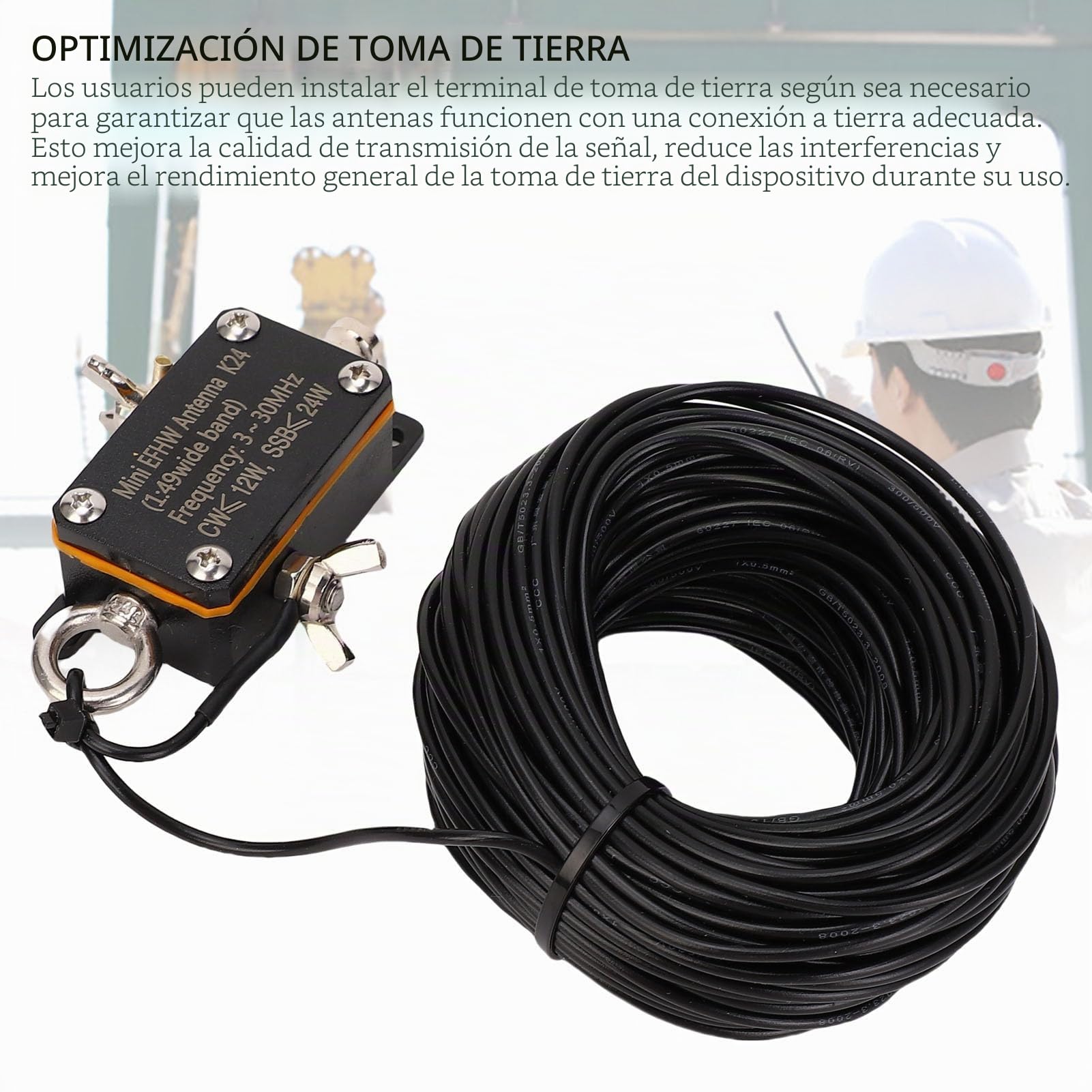 Antena de Corta Portátil de la Corta Fed Antena Fed Antena Antena EFHW 3 30MHz 40m 20m 15m 10m Bandas para la Radioaficionada, 1:49 Antenas de Radio Alimentadas con el