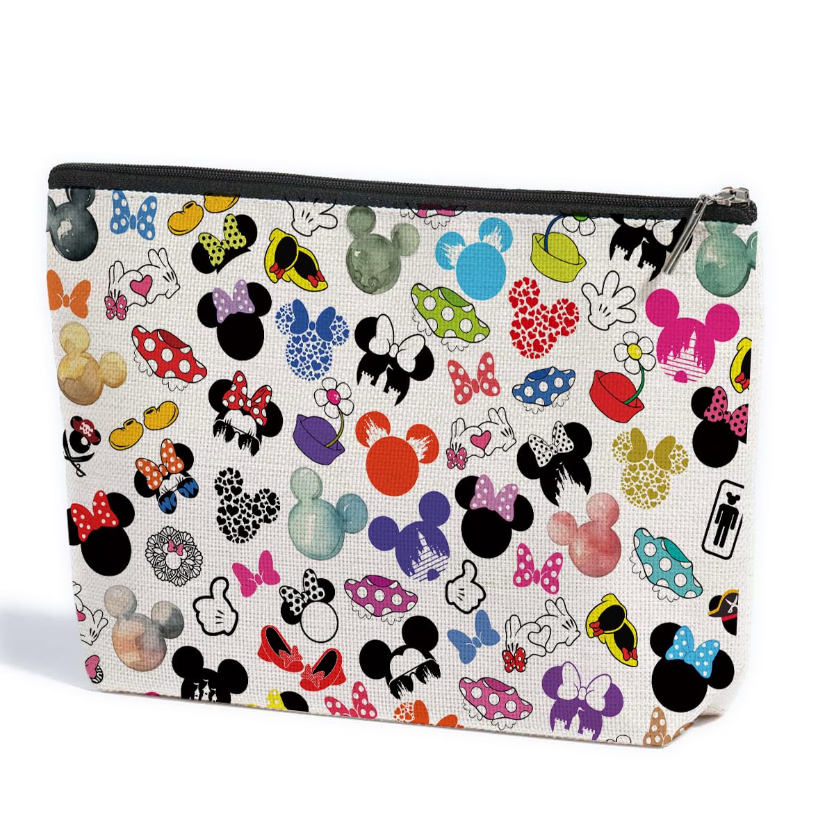 Cute Cartoon Mouse Makeup Bag Animal Lovers Gifts for Women Female Her Teen Daughter Cousin Best Friend Sister BFF Magic Mouse Stuff Cosmetic Bag Wizard Gifts Mothers Nurse Day Graduation Birthday