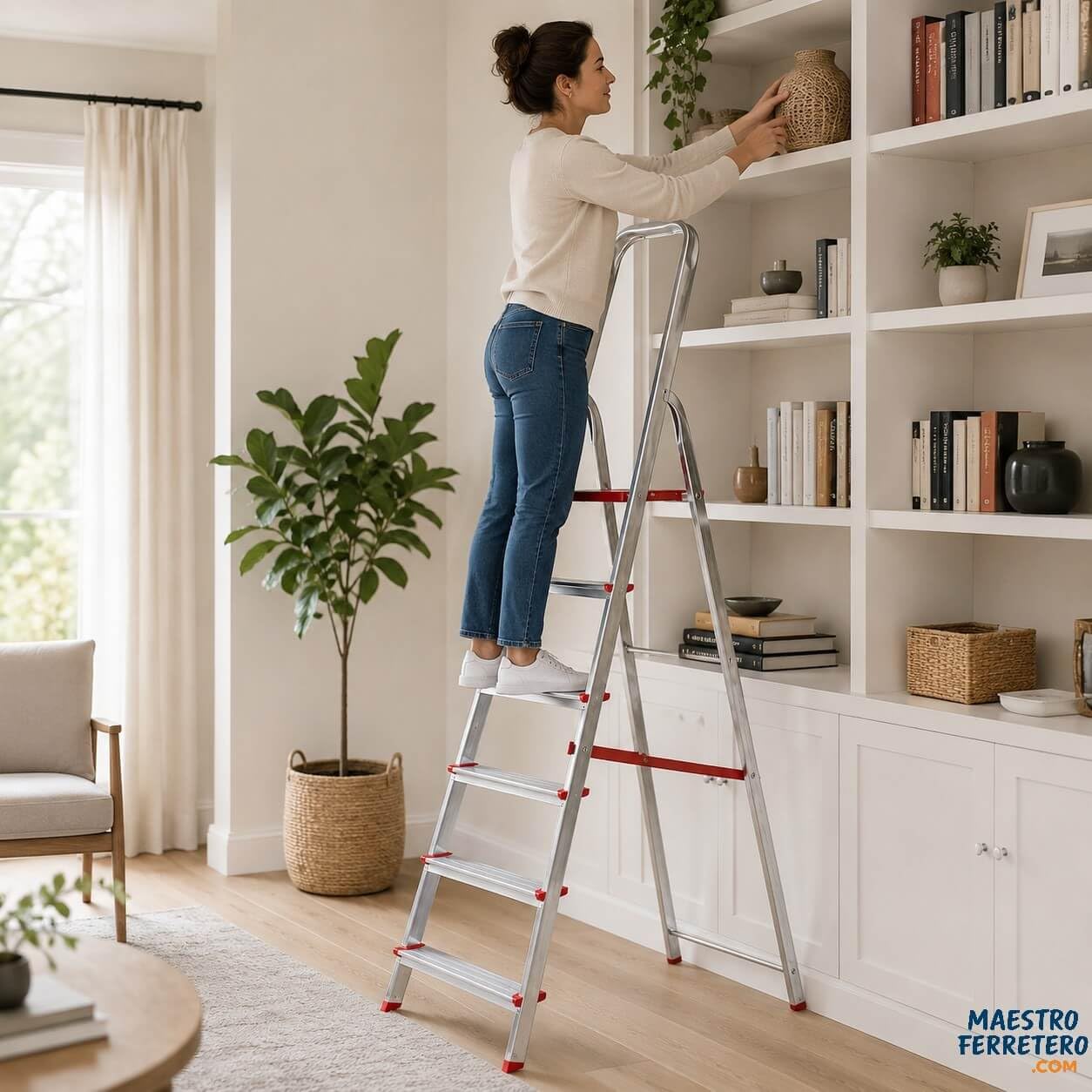 Escalera Tijera Doméstica T-DOM-6x1 de 6 Peldaños