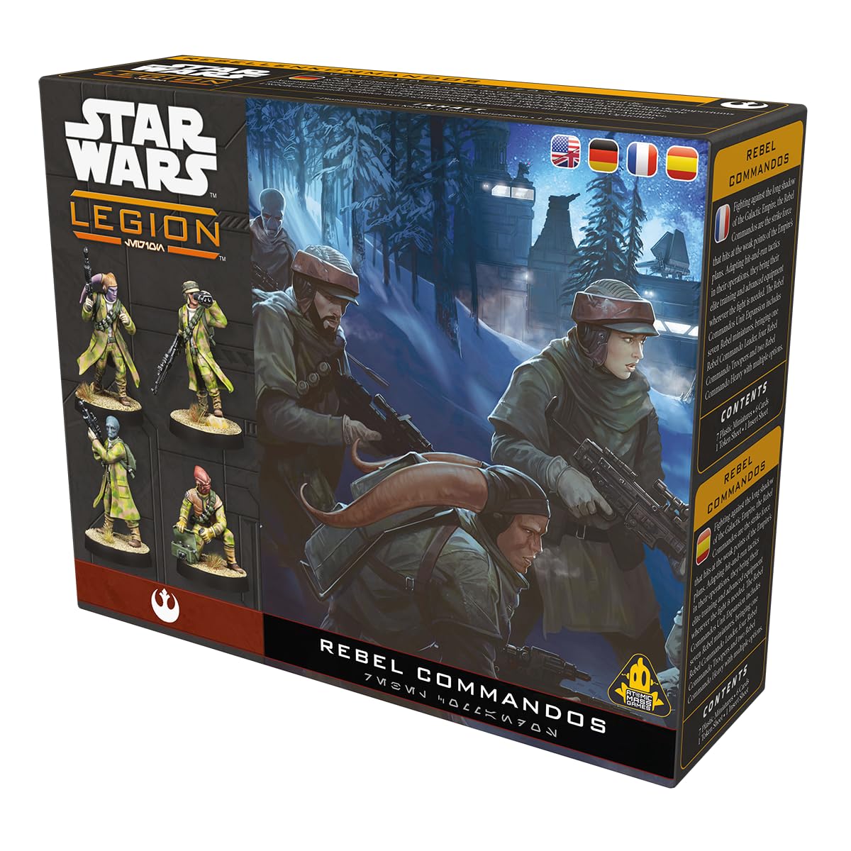 Atomic Mass Games, Star Wars: Legion – Commandos Rebel Commandos (Comando ribelli), Espansione, Tabletop, 2 giocatori, dai 14+ anni in su, 120-180 minuti, tedesco, multilingue