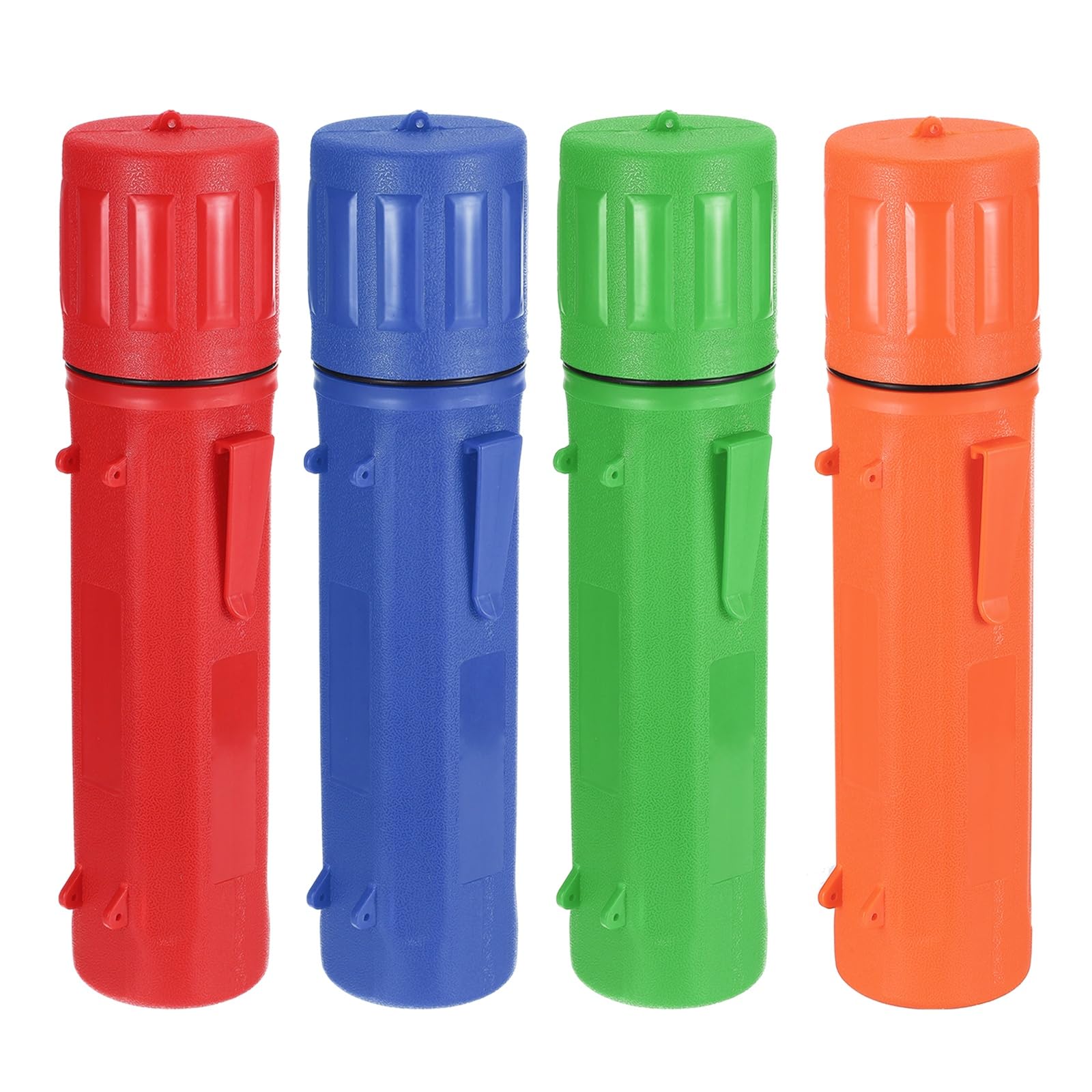sourcing map 4 Pcs Welding Rod Storage Tube, 14.5 Inch Tungsten Electrode Holder Container Airproof Waterproof 4.5kg Capacity with Strap, Red,Blue,Orange,Green