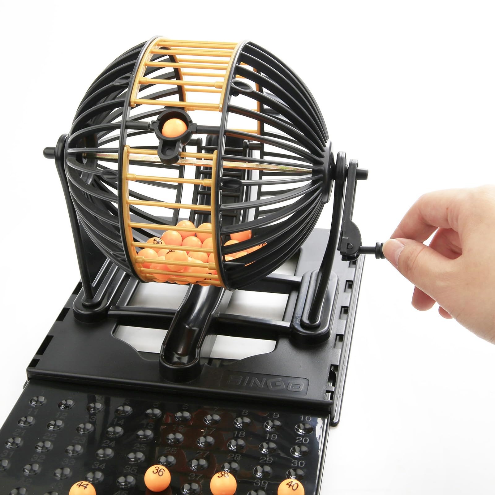 6" Cage Bingo Cage Bingo Gift Game 90 Number 24 Cards Bingo Bingo Machine Cage Game Set with Bingo Balls Classic Cage Bingo Tray - Image 4