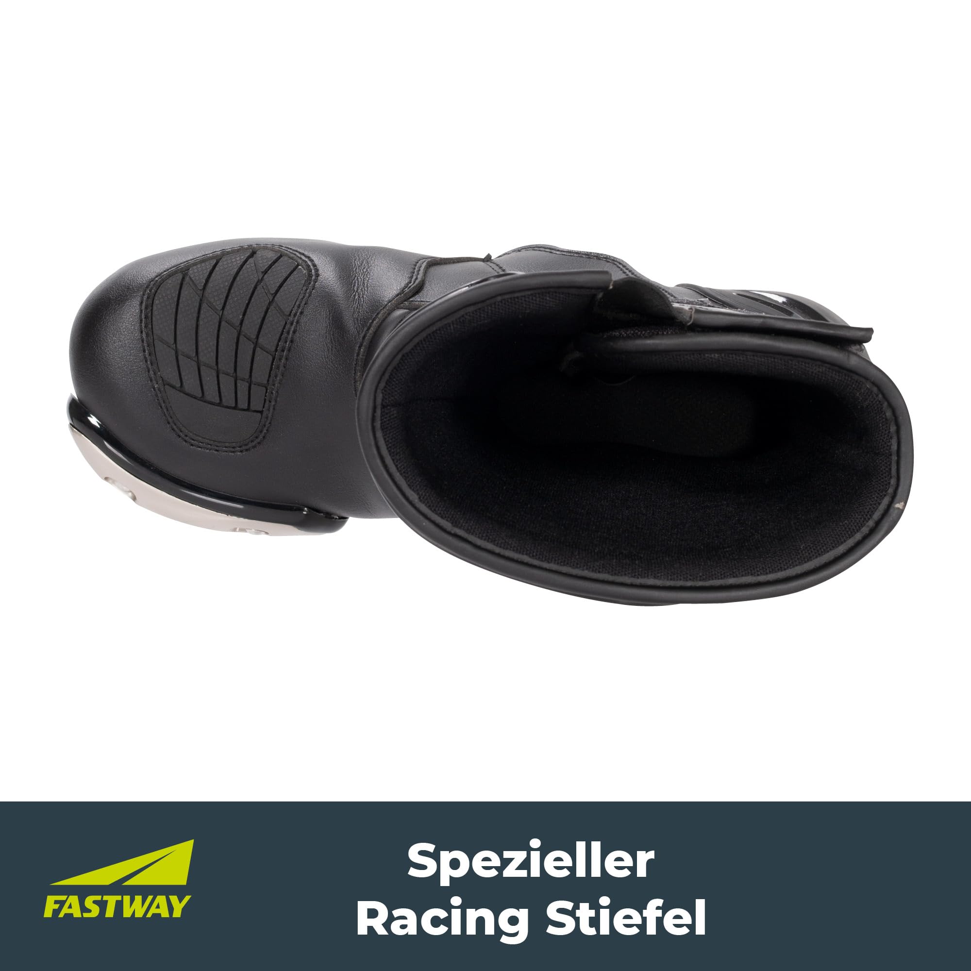 FAST WAY FRS-1 Motorradstiefel Herren & Damen, CE Zertifizierte Motorradschuhe, Racing Motorradstiefel mit Schleifer, Motorrad Stiefel mit Verstärkungen an Schienbein, Ferse & Knöchel