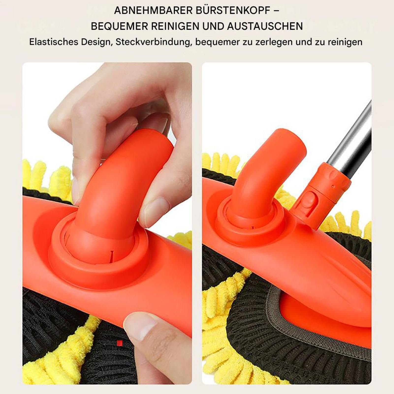 Reinigungsdetail Pinsel, Bodenwaschmop, Langgriff Car Scrub Pinsel, Einstellbarer Windschutzscheibenreiniger -Werkzeug, einziehbares Fensterwaschen -Mopp für Zuhause