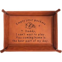 Birthday Gift for Dad, Leather Tray for Dad, New Dad Gifts for Husband from Wife, Best Dad Gifts from Son Daughter, Fathers Day Sentimental Gifts for Father Husband Stepdad