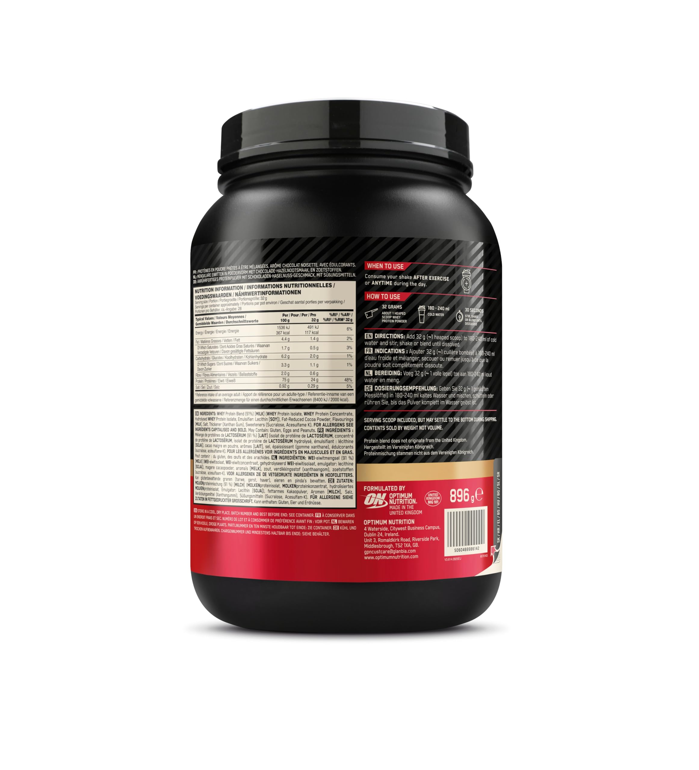 Optimum Nutrition Gold Standard 100% Whey Proteína en Polvo, 896g