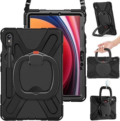 BRAECN Funda para Galaxy Tab S9 FE de 10.9 pulgadasS9 de 11 pulgadas 2023 SM-X510X710, resistente a prueba de golpes, funda de silicona resistente